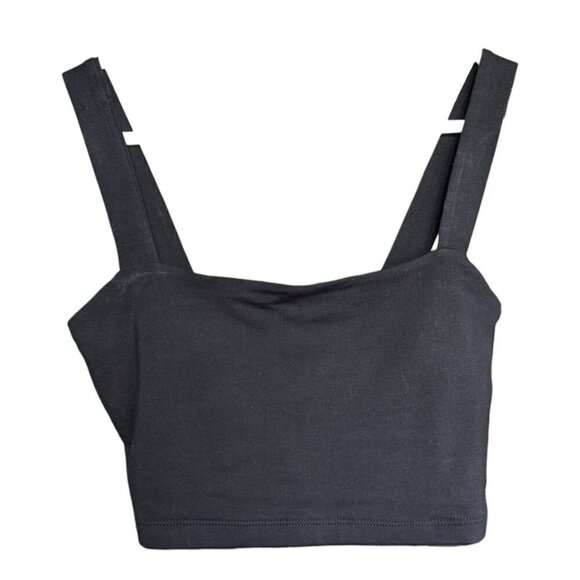 Forever 21 Little Black Cropped Tank Top Women Size  Medium - Picture 1 of 5
